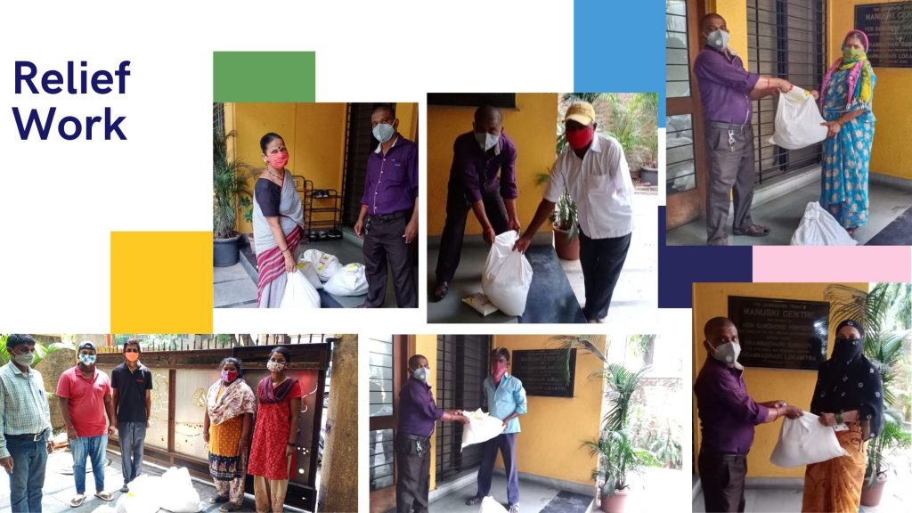 You are currently viewing Relief work at Yerawada, PuneNagaloka – Manuski Relief Work