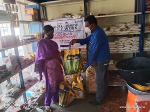 You are currently viewing Ration Kit distribution to Covid19 patient’s Families at Nizamabad (Urban)Nagaloka – Manuski Relief Work